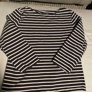 Lands' End True Navy Stripe sweater Women’s old Money